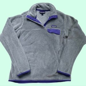 Patagonia Gray and Purple Fleece